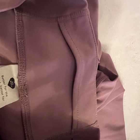 NWT Pink/Mauve MWL Form Madewell biker shorts hidden back pocket for card/ keys - Picture 10 of 10